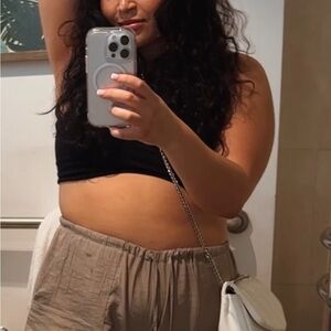 Zara Black Sleeveless Crop Top